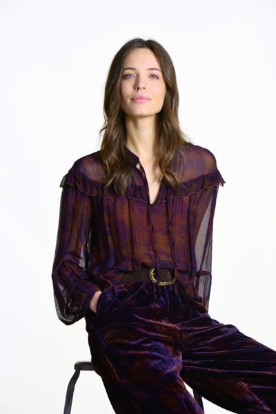La Fee Maraboutee Gloss Blouse, Viola/Tandoori