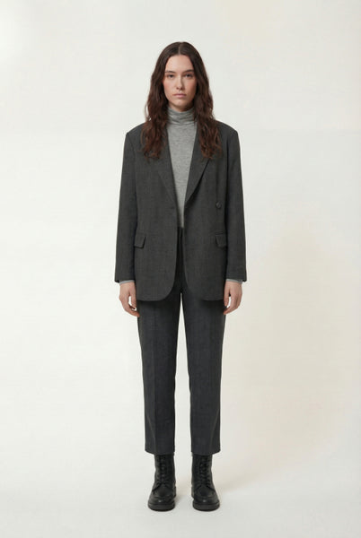 Humility Kosami Pin Stripe Trouser, Anthracite Grey