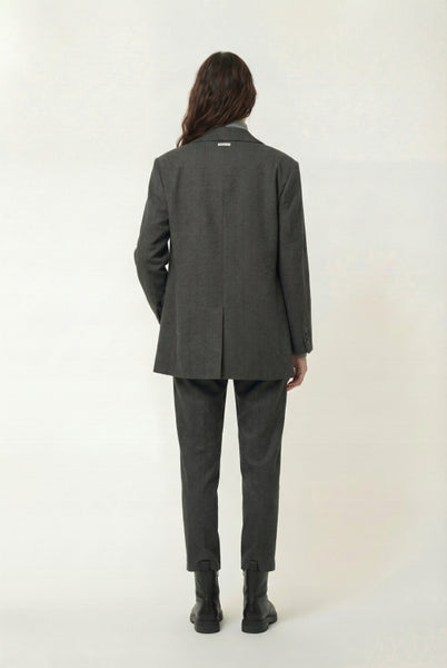 Humility Kosami Pin Stripe Trouser, Anthracite Grey