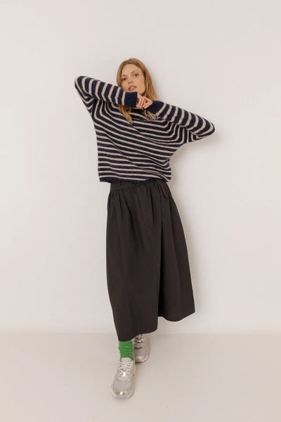 Indi and Cold stripe knit, Marino
