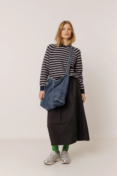 Indi and Cold stripe knit, Marino