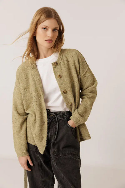 Indi and Cold Cardigan, Safari Green