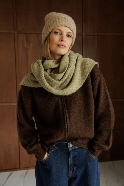 Indi and Cold Cardigan, Safari Green