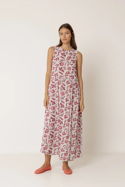 Indi and Cold Dress, Raspberry - Flax In Bloom