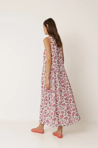 Indi and Cold Dress, Raspberry - Flax In Bloom