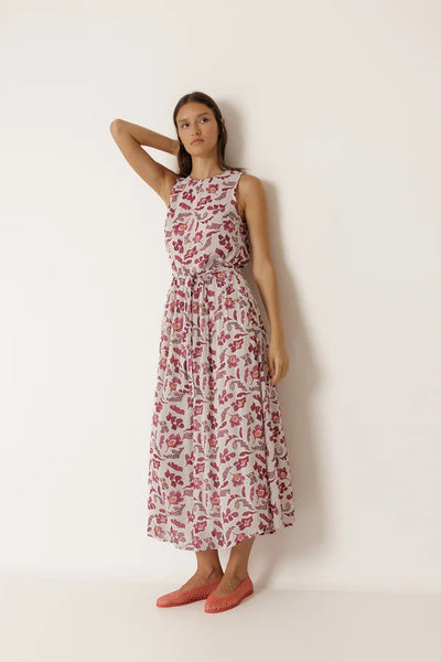Indi and Cold Dress, Raspberry - Flax In Bloom