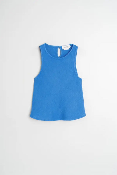 Indi and Cold Linen Top, Azul Blue