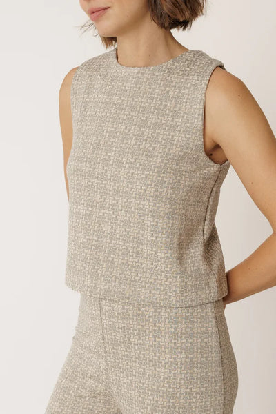 Indi and Cold Sleeveless Top, Sage Green