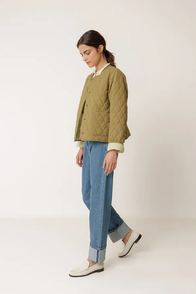 Indi and Cold Quilted Reversible Jacket, Khaki