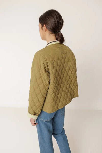 Indi and Cold Quilted Reversible Jacket, Khaki