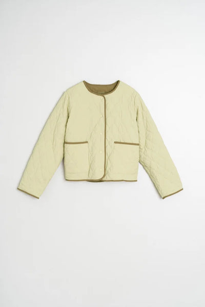 Indi and Cold Quilted Reversible Jacket, Khaki