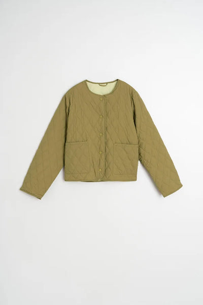 Indi and Cold Quilted Reversible Jacket, Khaki