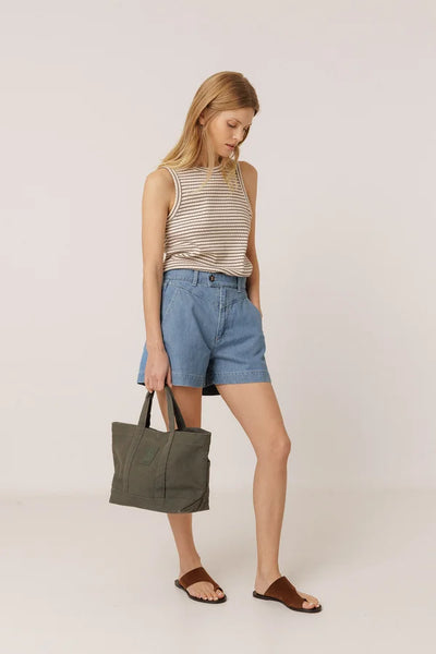 Indi and Cold Denim Shorts, Mid Blue