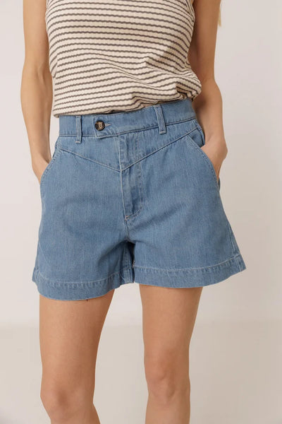 Indi and Cold Denim Shorts, Mid Blue
