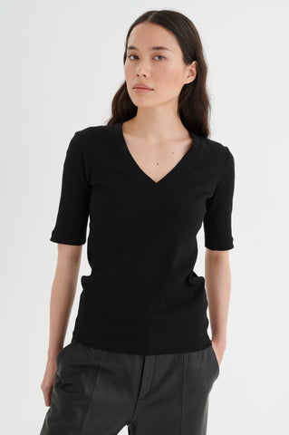 In Wear Dagna V-Neck T-shirt, Black