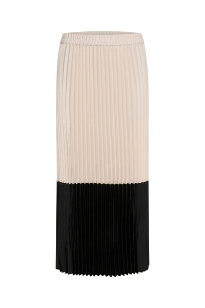 In Wear Zilky Skirt, Colour Block, Black and White